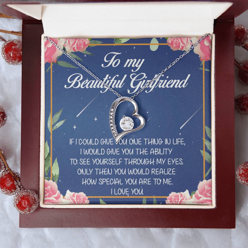 To My Beautiful Girlfriend Forever Love Necklace