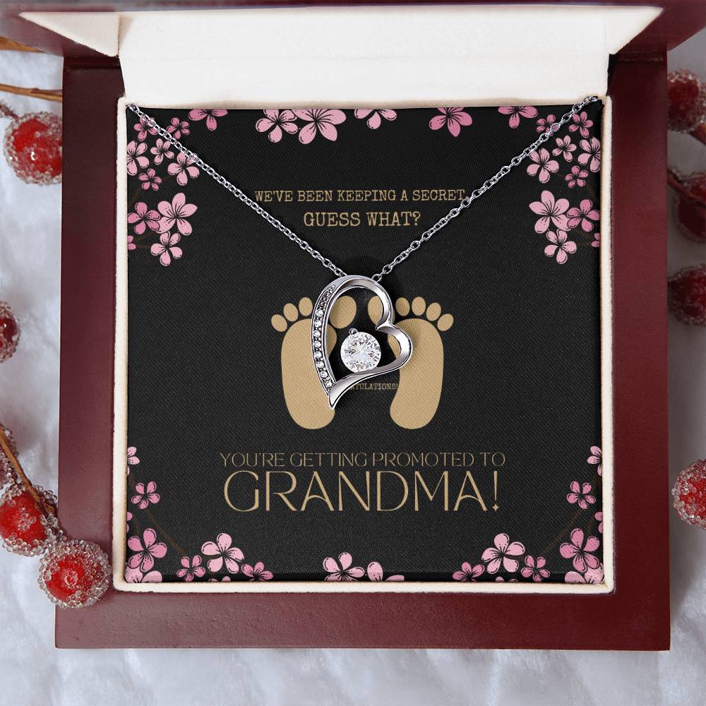 New Grandma Necklace Pregnancy Announcement Grandparent Gifts For Grandma First Time Grandma Forever Love Necklace