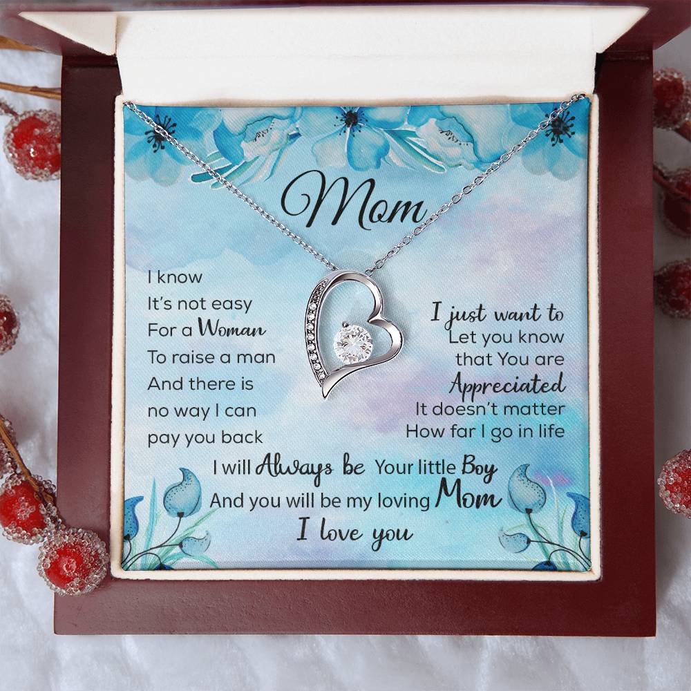 To My Mom Necklace Sentimental Gifts For Mother Thank Mothers Day Birthday Forever Love Necklace