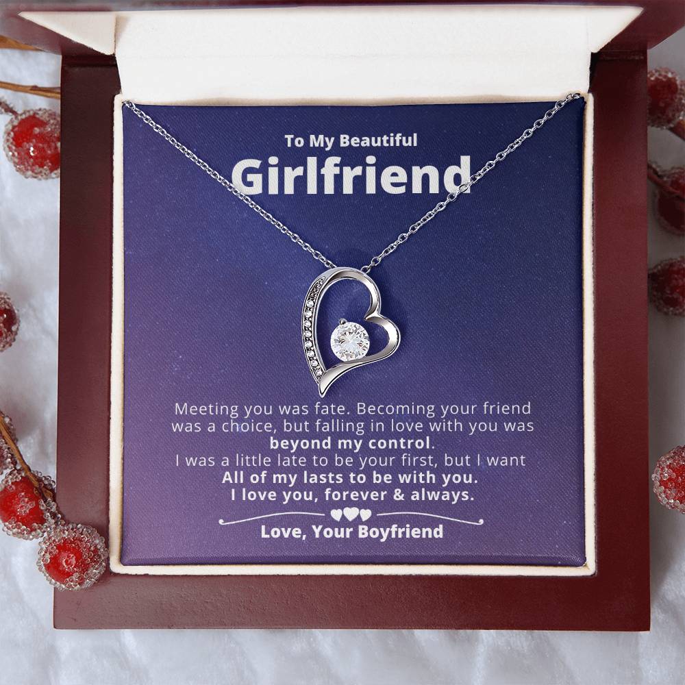 To My Girlfriend - Falling In Love With You - Forever Love Necklace Forever Love Necklace