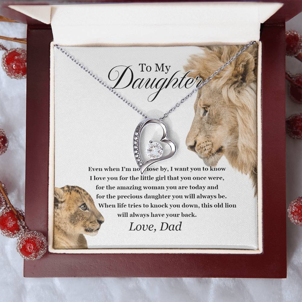 To My Daughter - I Love You Message - Tmd10 Forever Love Necklace