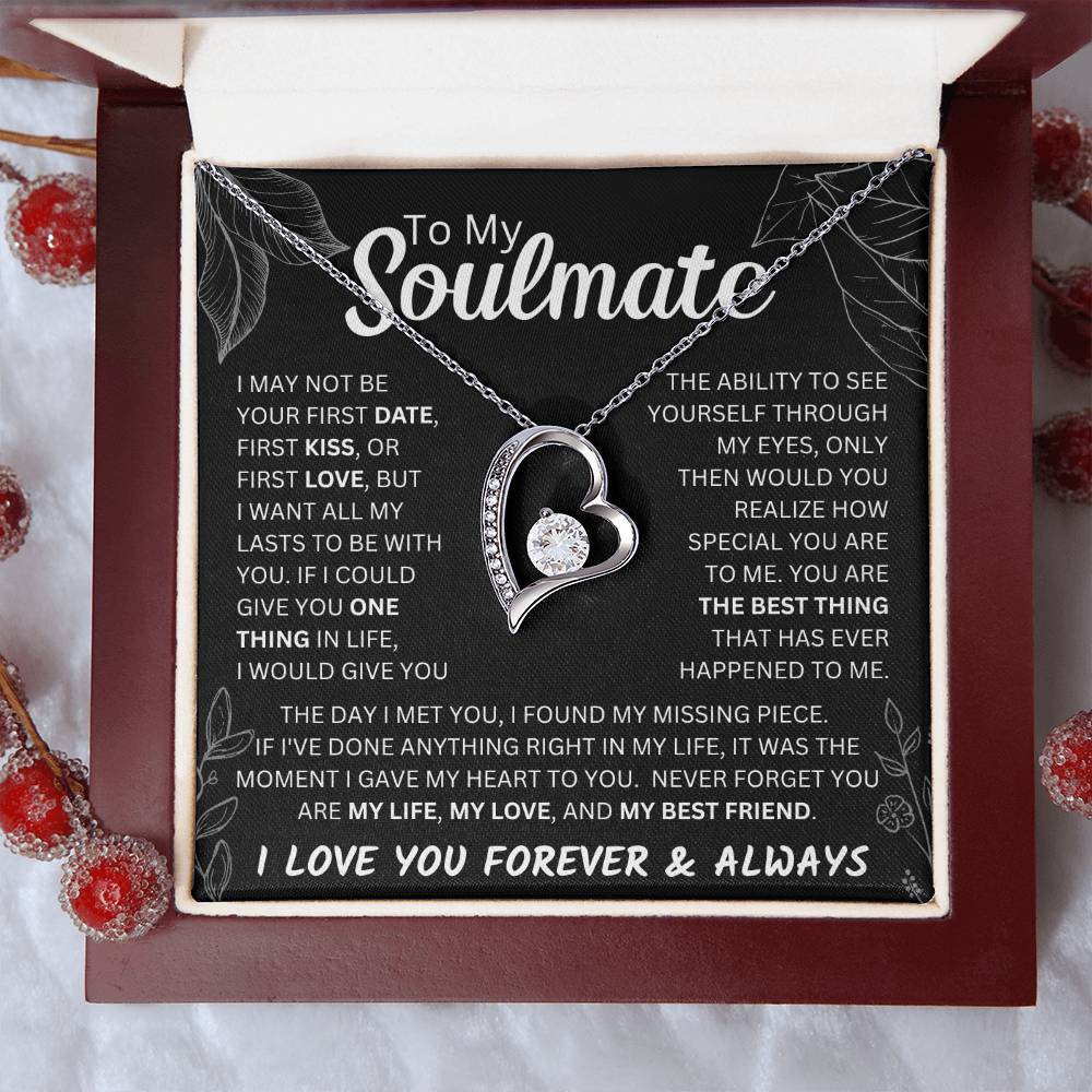 To My Soulmate  Forever & Always Forever Love Necklace