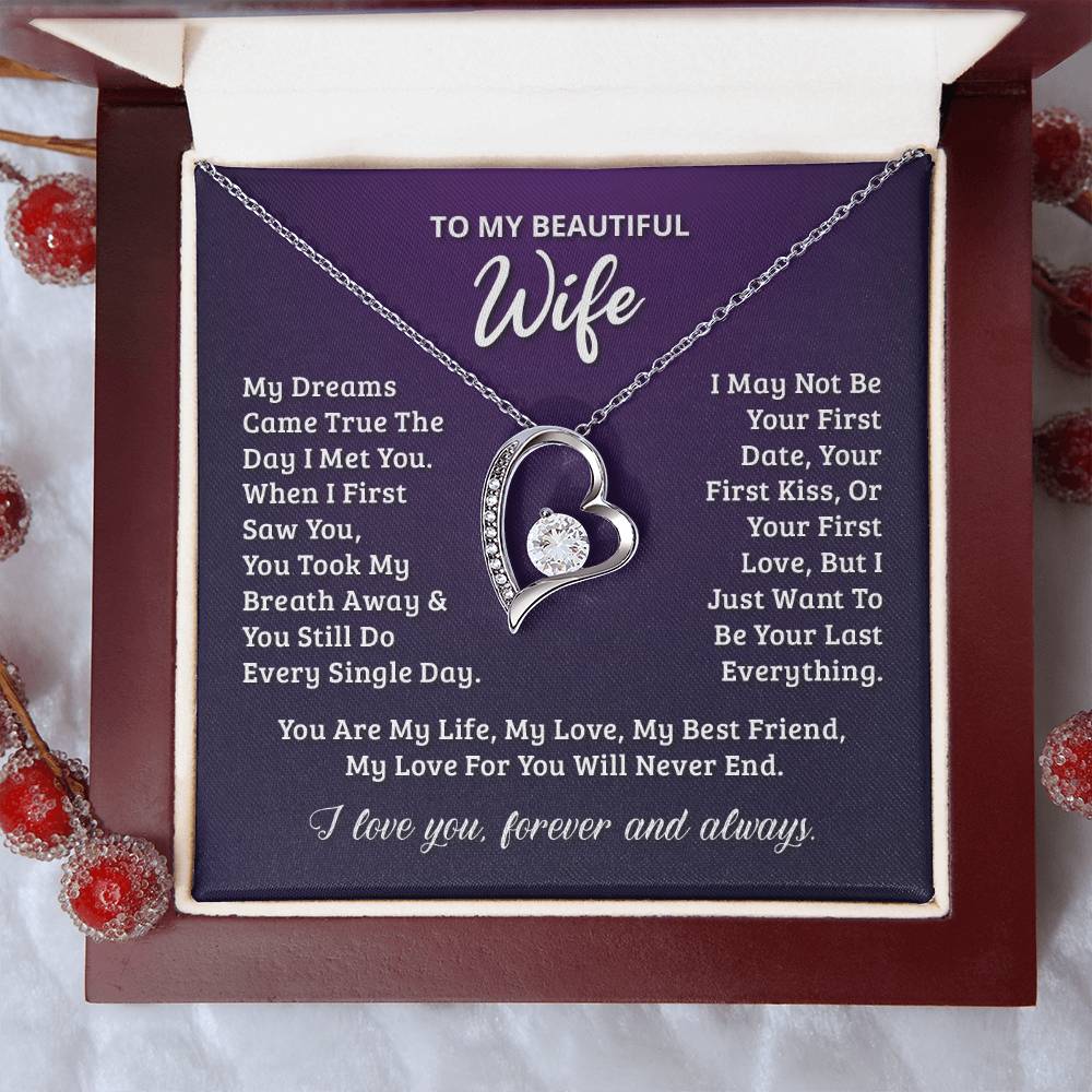 Gift For Wife Your Last Everything Forever Love Necklace
