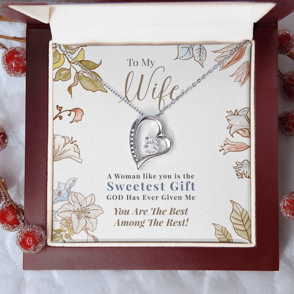 To My Wife Sweetest Gift 1 Forever Love Necklace