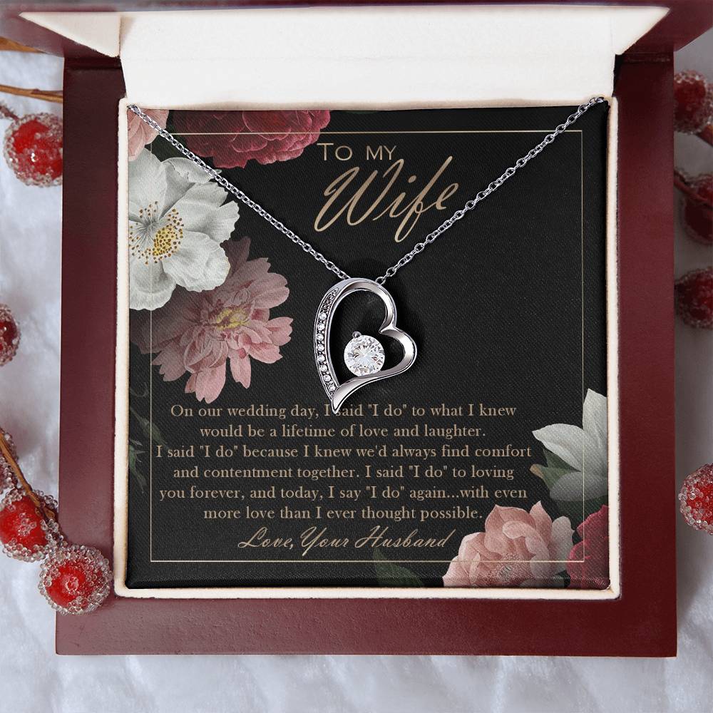 To My Wife Necklace Last Minute Birthday Gift Deep Love Messages For Wife Romantic Wife Gift Husband To Wife Necklace For My Wife Forever Love Necklace