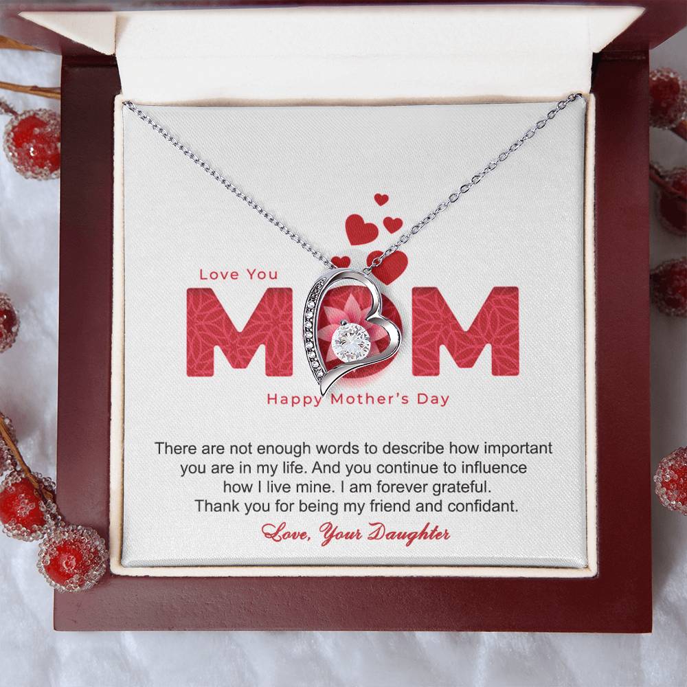 Thank You For Being My Friend And Confidant Mother - Necklace Forever Love Necklace