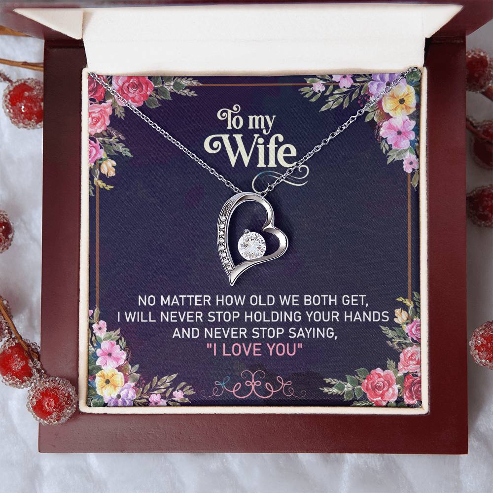 Gift For Wife Necklace With Message Card 1 Forever Love Necklace