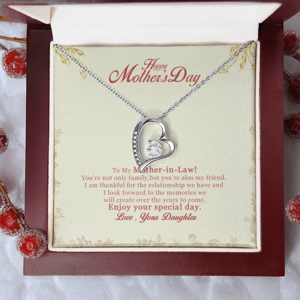 Gift For Mother In Law Enjoy Your Special Day Forever Love Necklace