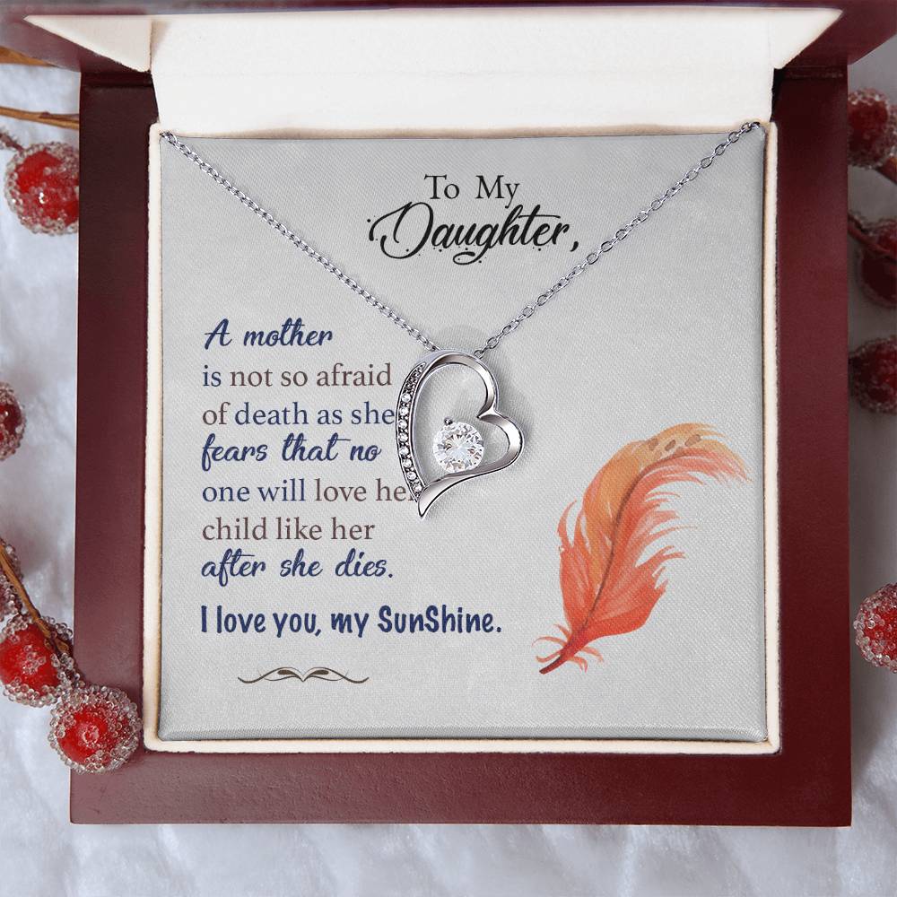 Forever Loved To My Daughter Pendant Necklace Gift Jewelry Necklace From Daughter Anniversary Daughter Mother Necklace Daughter Gift Forever Love Necklace