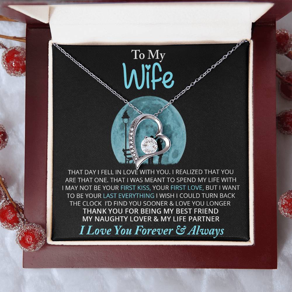 To My Wife Necklace Fishing Necklace Fisherman Wife Gifts Wife Birthday Gift Fishing Partner Present Fishing Gift Ideas To Forever Love Necklace