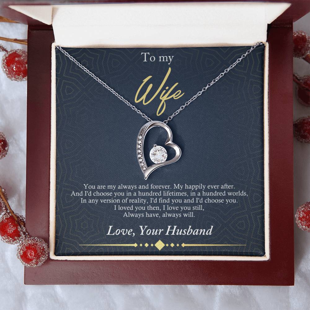 To My Wife - My Happily Ever After - Forever Love Necklace Forever Love Necklace