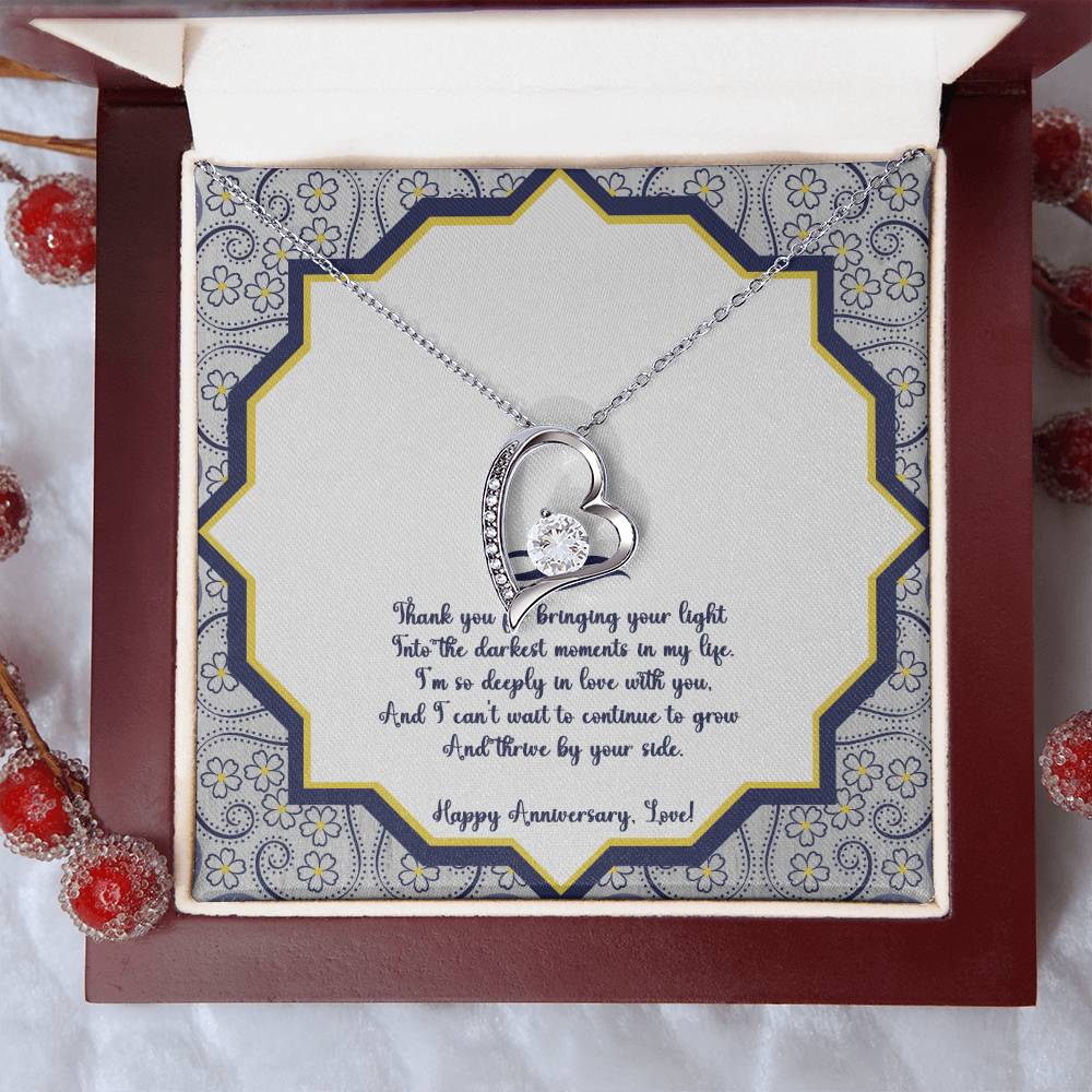 Happy Anniversary Mom Daughter Necklace Daughter Birthday Gift Daughter Graduation Gift Forever Love Necklace