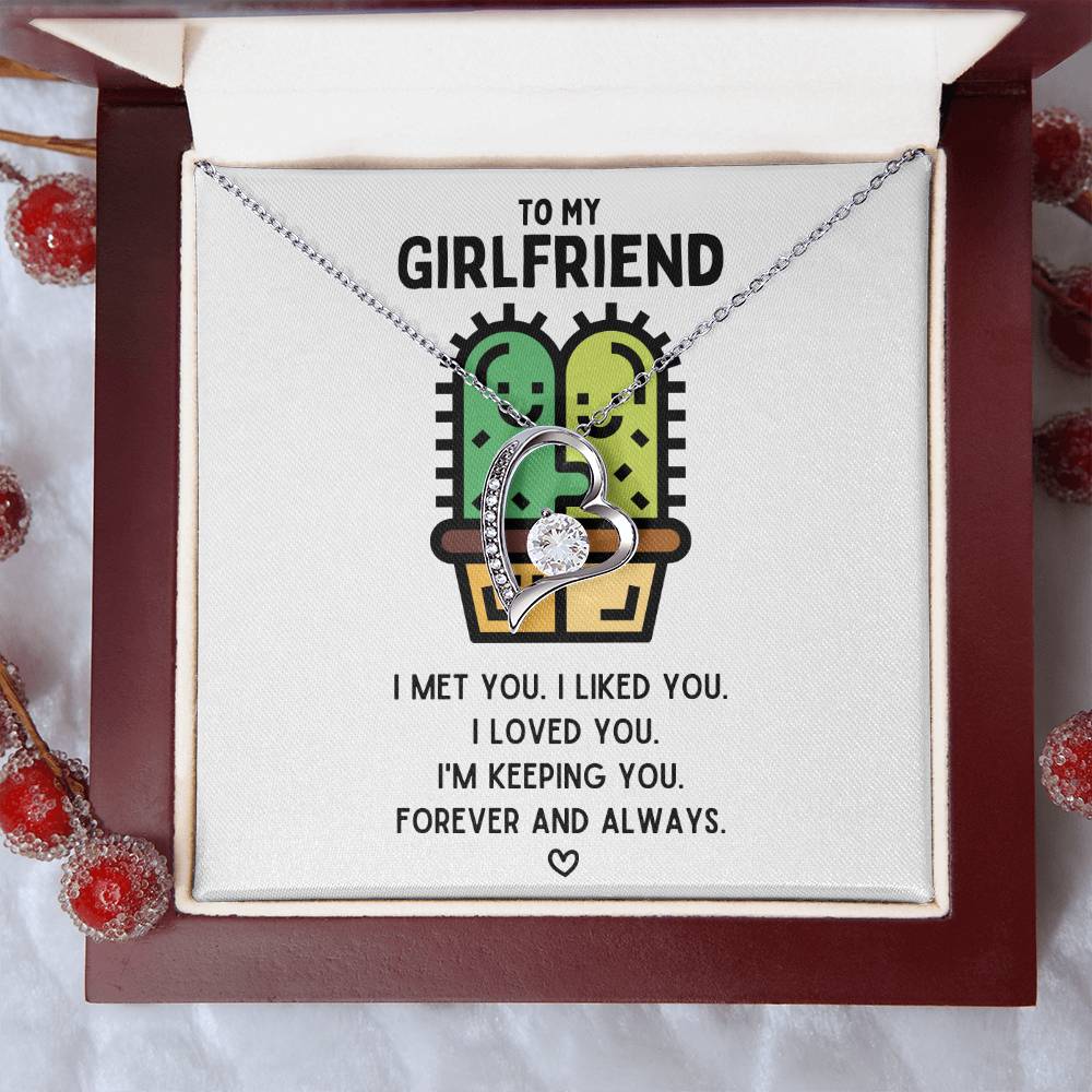 To My Girlfriend I’m Keeping You Necklace 1 Forever Love Necklace