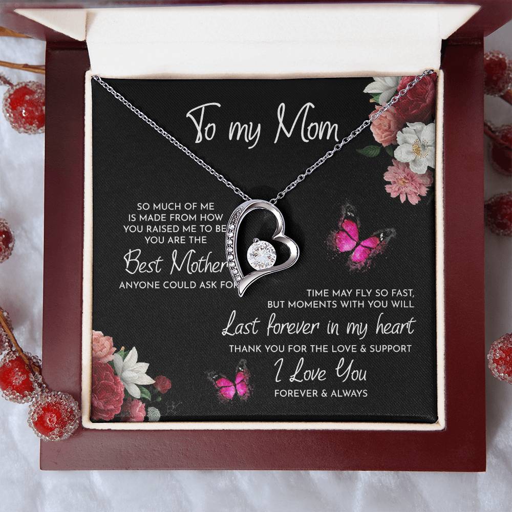To My Mom Time May Fly 1 Forever Love Necklace