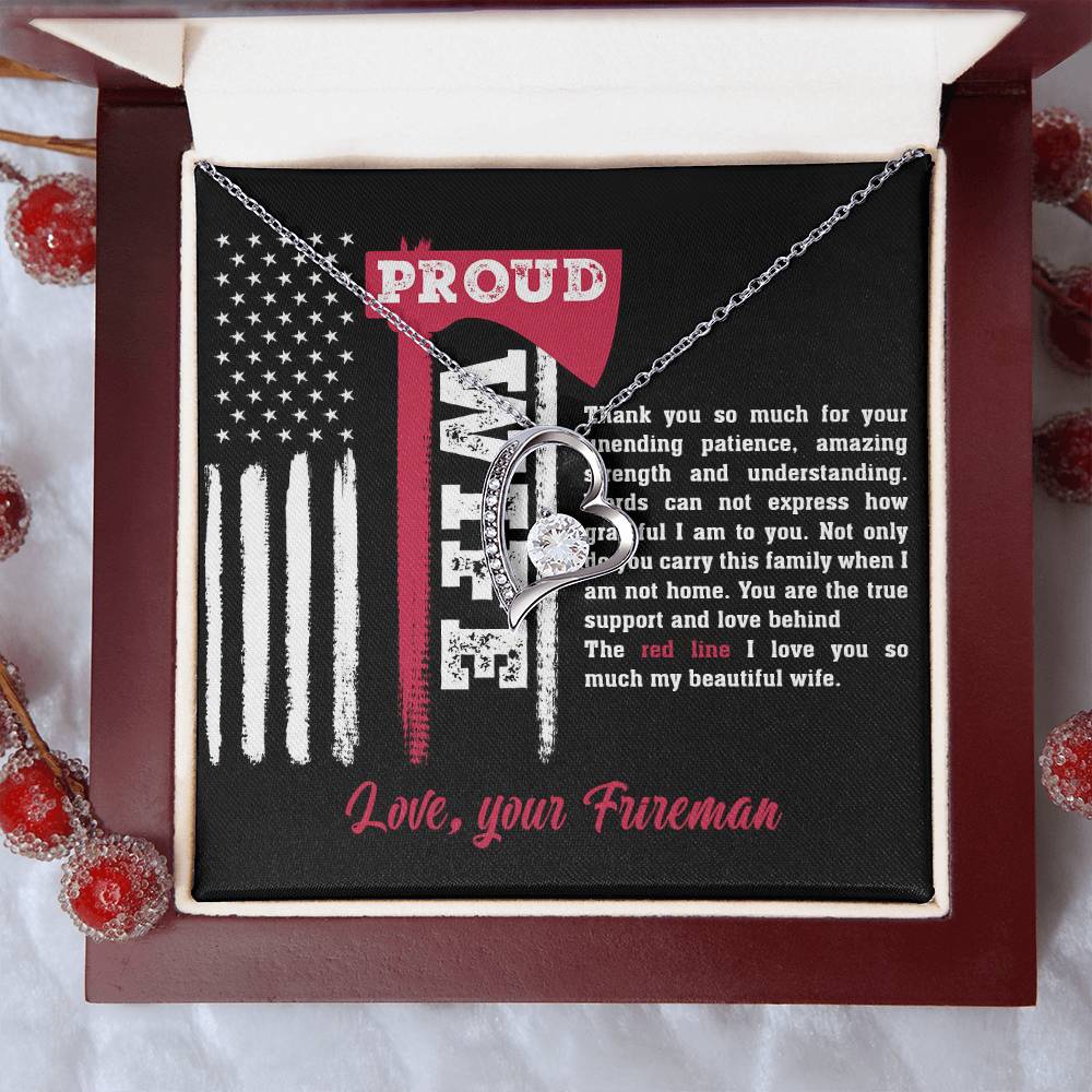 To My Beautiful Wife Redline Love Knot 1 Forever Love Necklace