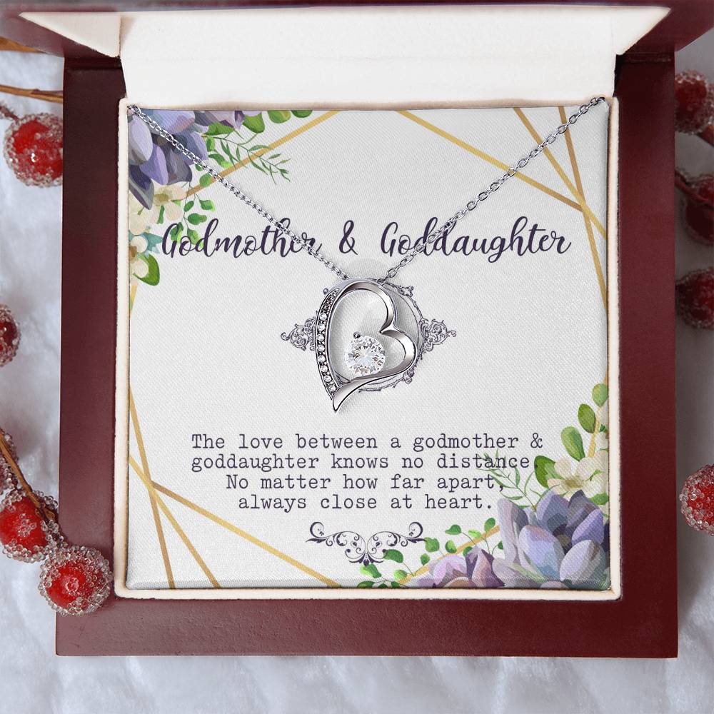 Godmother And Goddaughter Necklacegodmother & Goddaughter Gift Customize Godmother Necklace Forever Love Necklace Gift For Godmother Forever Love Necklace