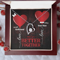 To My Girlfriend We're Better Together Forever Love Necklace