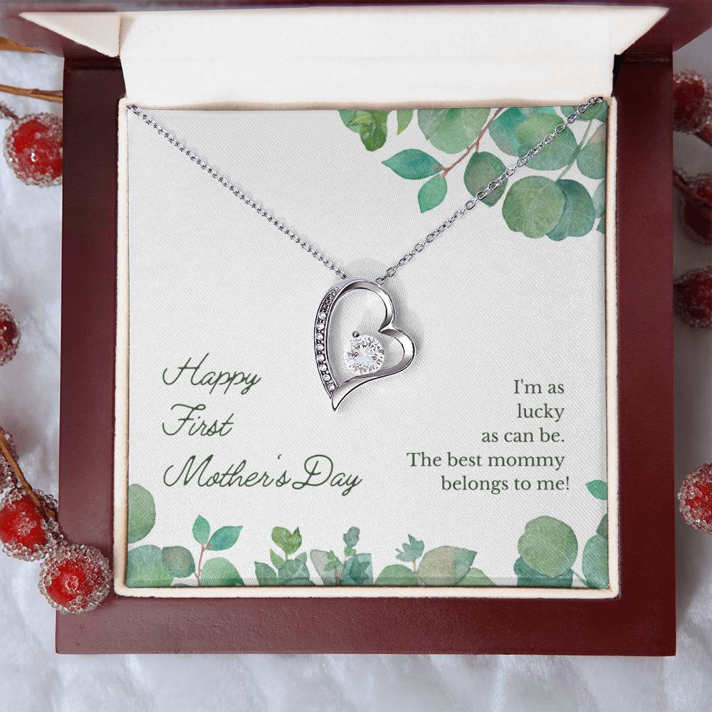 Happy First Mother S Day The Best Mommy Belongs To Me Forever Love Necklace