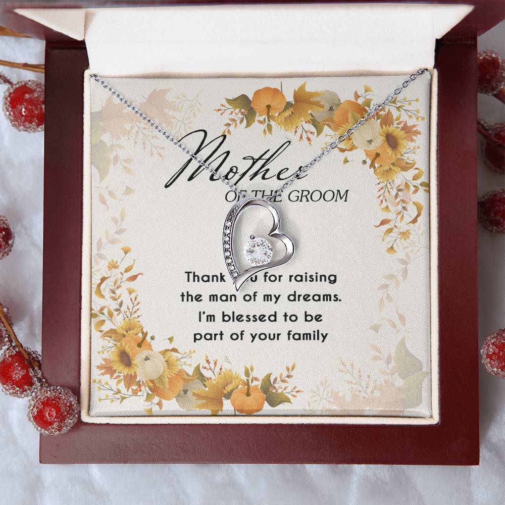 Gift For Mother Of The Groom Thank You Forever Love Necklace