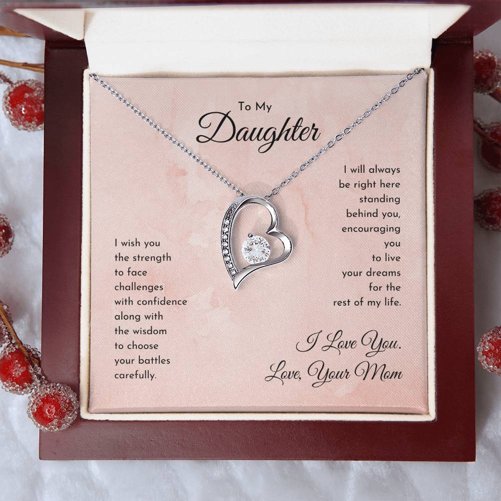 To My Daughter Necklace From Mom Gift For Daughter From Mom Birthday Gift Daughter Graduation Gift Daughter Birthday Gift From Mom Forever Love Necklace