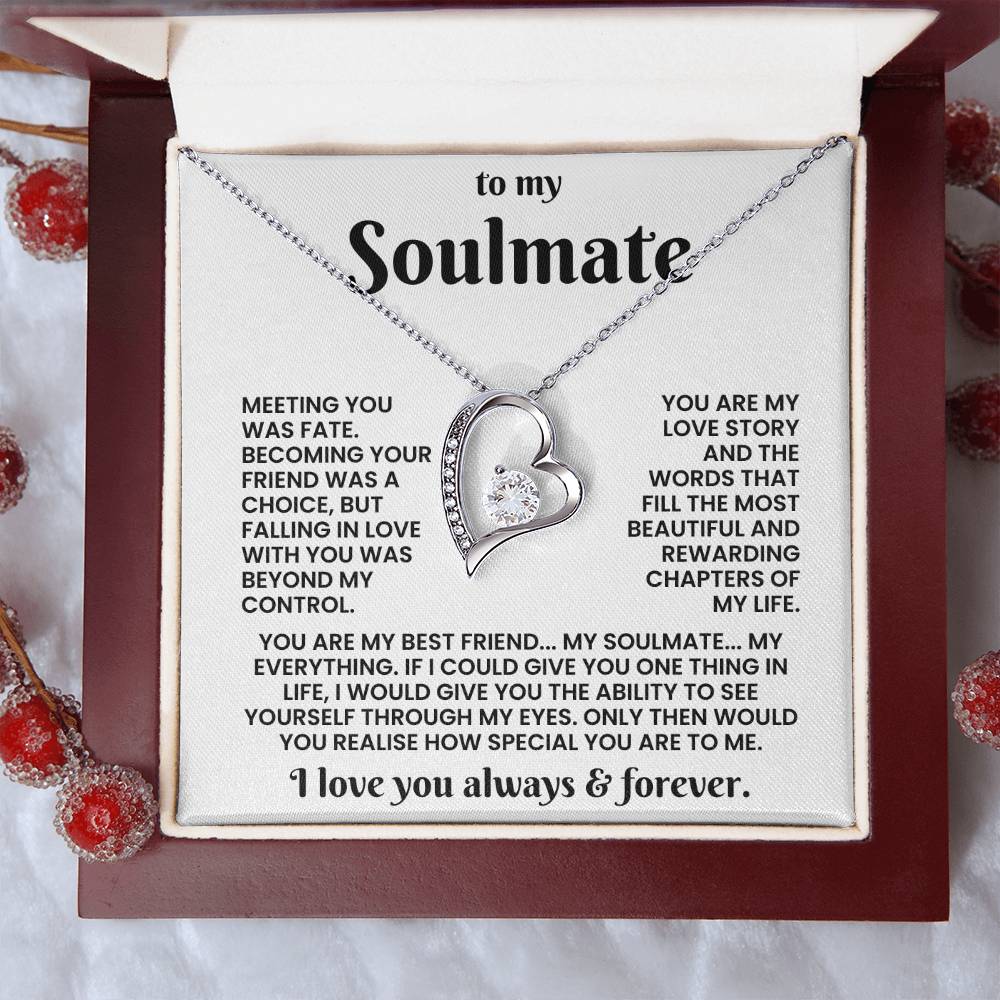 To My Soulmate You Are My Heart'S Home Forever Love Necklace