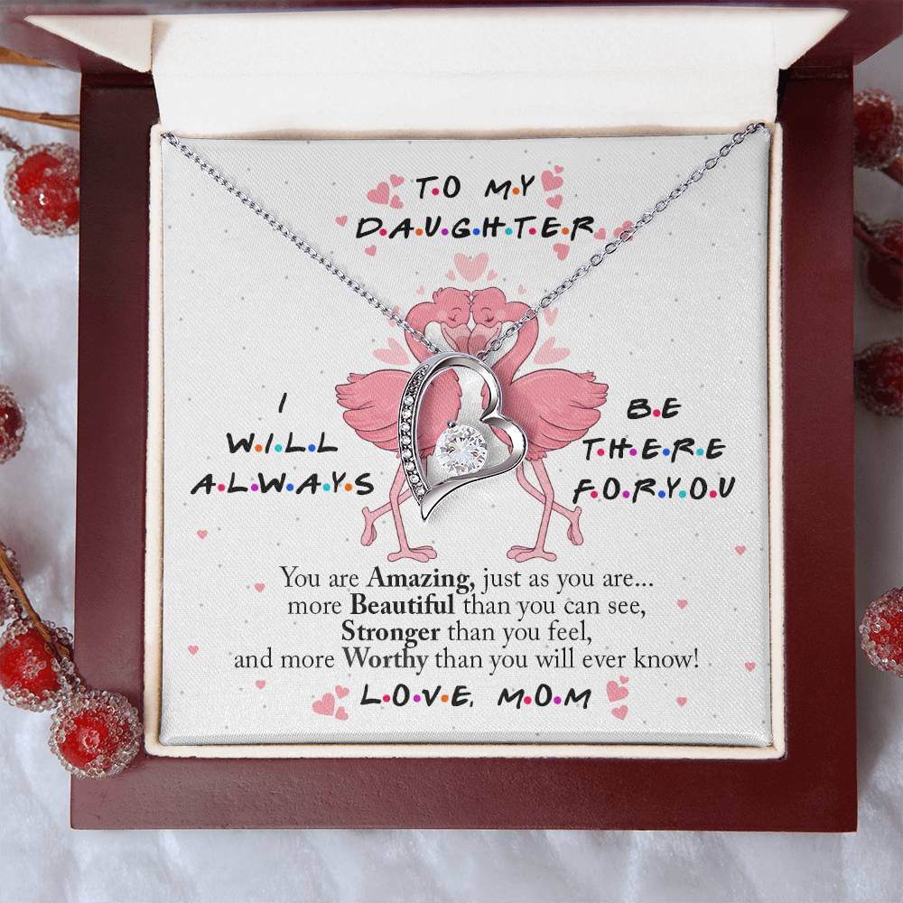 To My Daughter Flower Necklace Love Knot Pendant Cute Gift For You From Your  Gift For Daughter From Mom Daughter Mother Necklace Forever Love Necklace