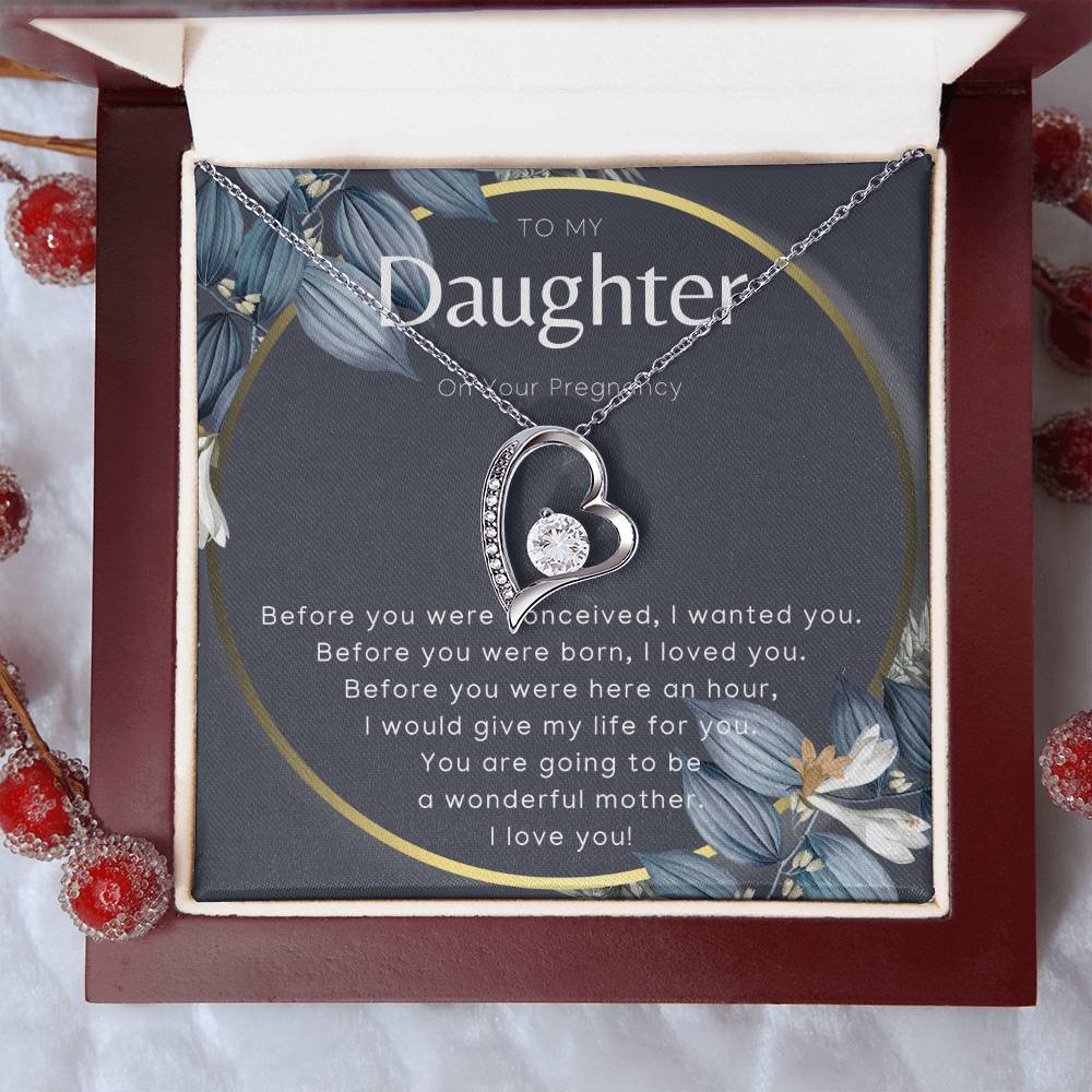 Baby Shower Gift Mom To Be Gift Expecting Mom Gift Pregnant Daughter Gift From Mom Pregnancy Gift For Daughter Pregnancy Gift For Daughter Forever Love Necklace