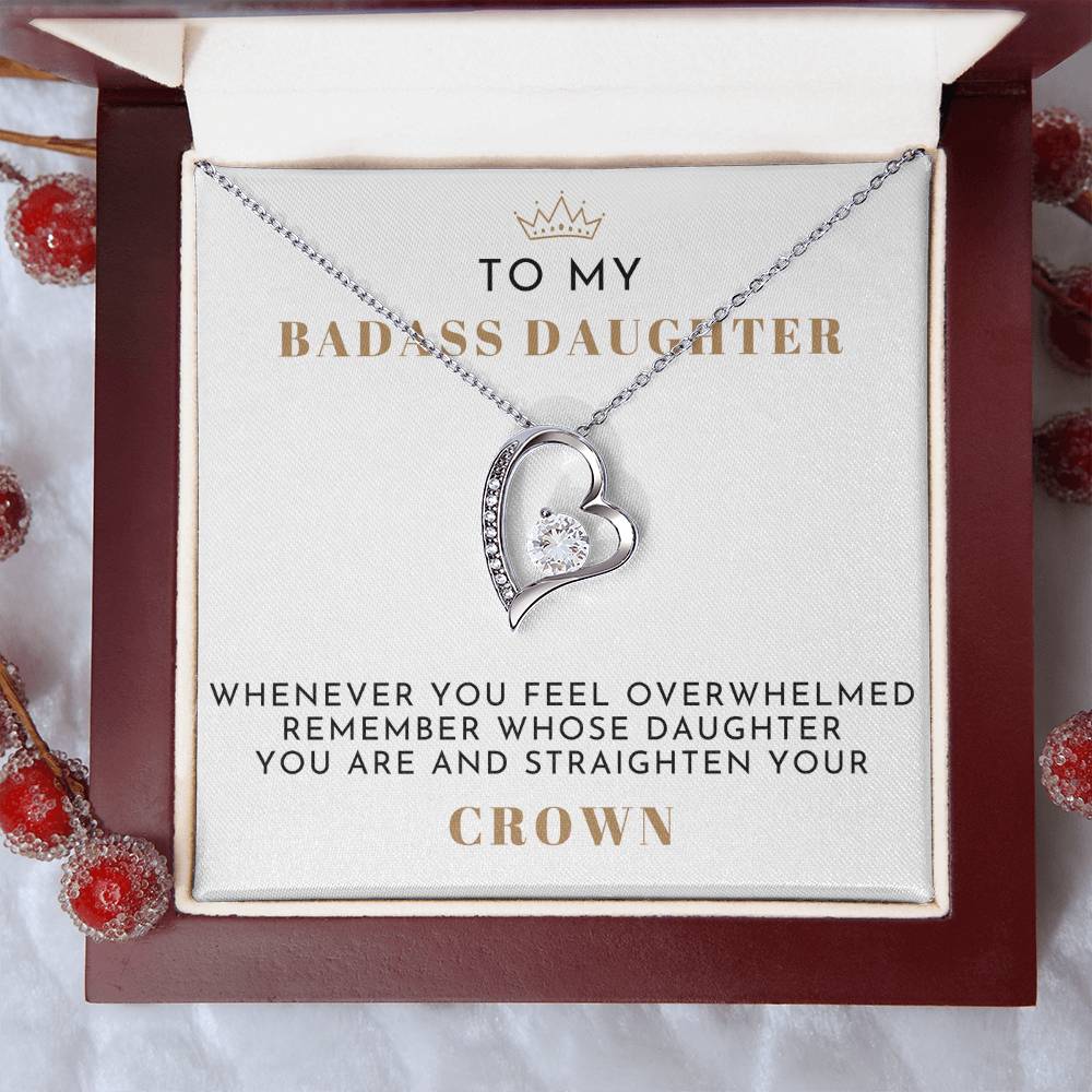 Badass Daughter Necklace Forever Love Necklace