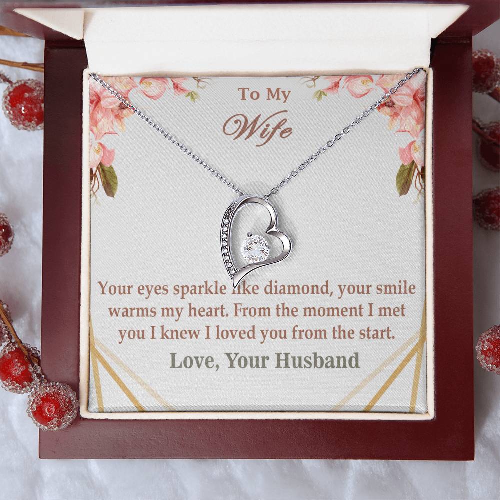 Special Gift For Wife From Husband 925 Sterling Silver Pendant 1 Forever Love Necklace
