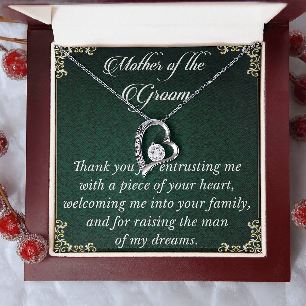 Mother Of The Groom Necklace From Bride Mother In Law Necklace Gift Groom's Mother Forever Love Necklace Mother Of The Groom Wedding Gift Forever Love Necklace