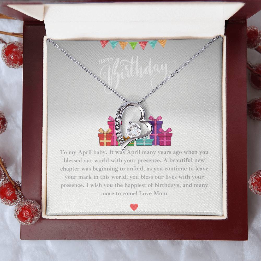 Daughter Birthday Gift From Mom Happy Birthday Sweetheart Infinity Necklace Gift Forever Love Necklace