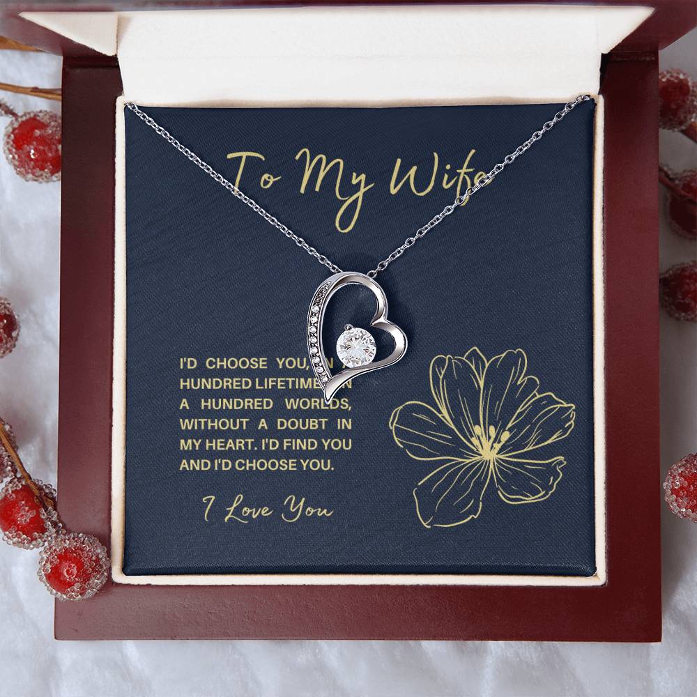 To My Soulmate Wife Future Wife Significant Other Heart Necklace Birthday Anniversary Christmas Gift Surprise From Husband Forever Love Necklace