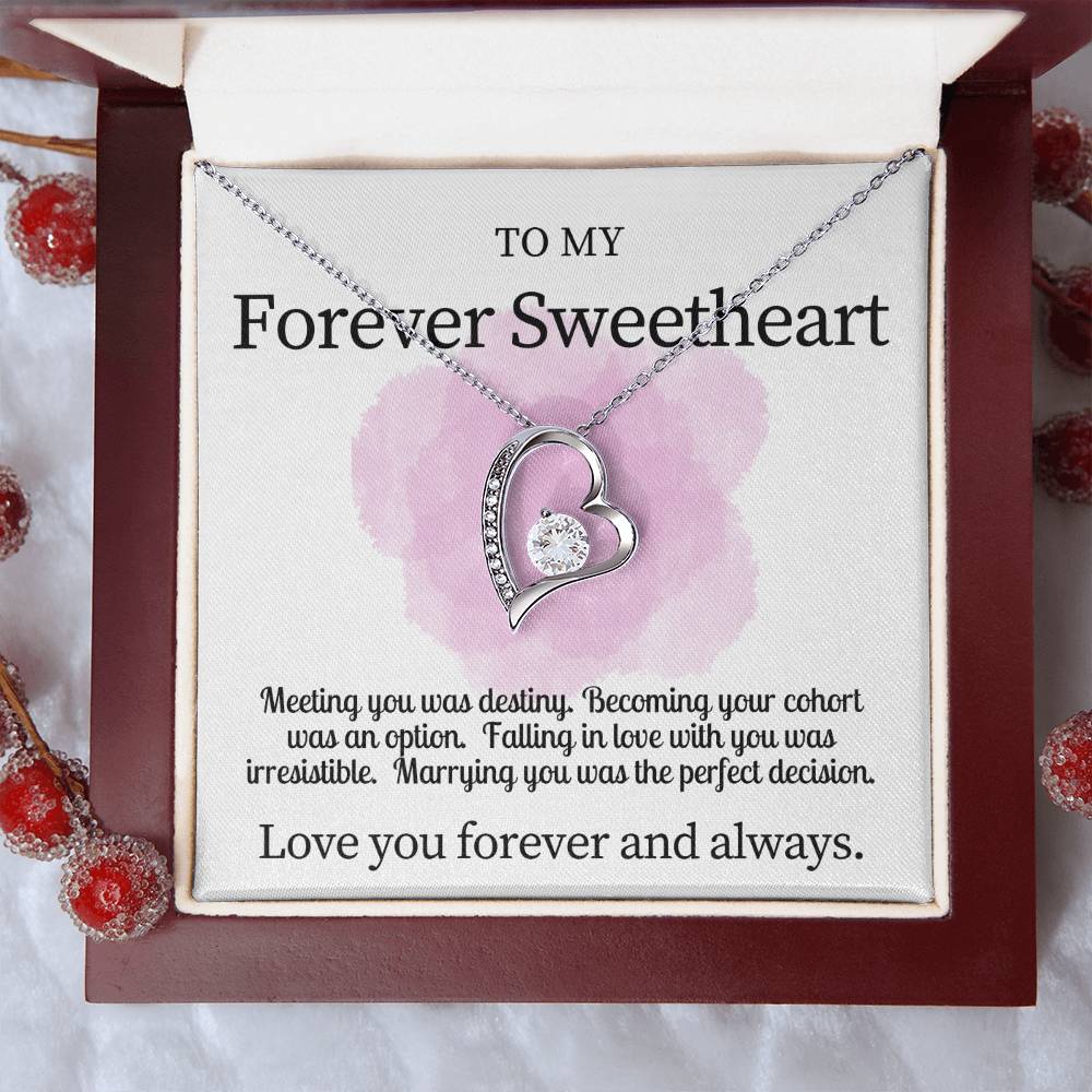 Forever My Sweetheart Necklace Gift For Wife Forever Love Necklace
