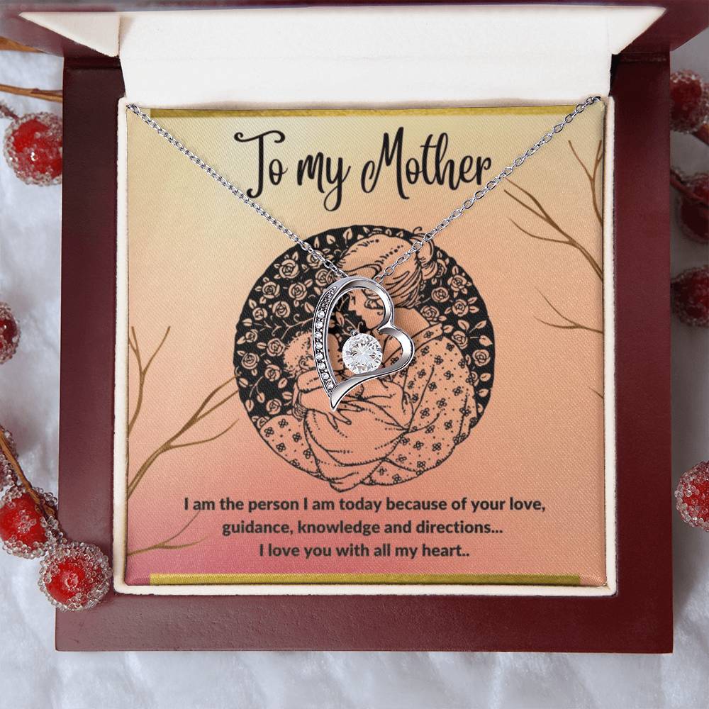 To My Mother I Love You With All My Heart Forever Love Necklace