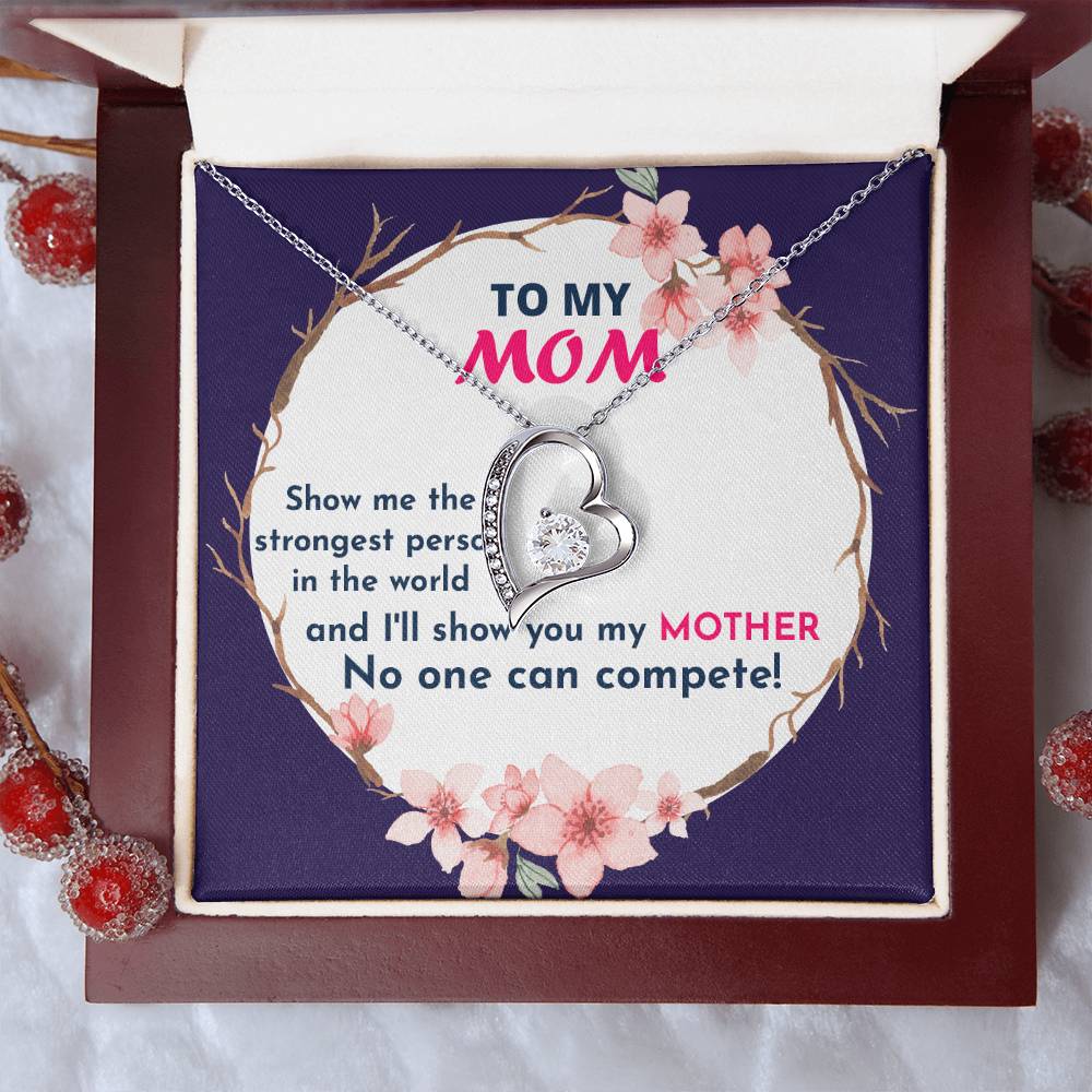 To My Mom Forever Love Necklace Mother Necklace Gift For Mother Xmas Christmas Customize Gift To My Mom 5 Forever Love Necklace