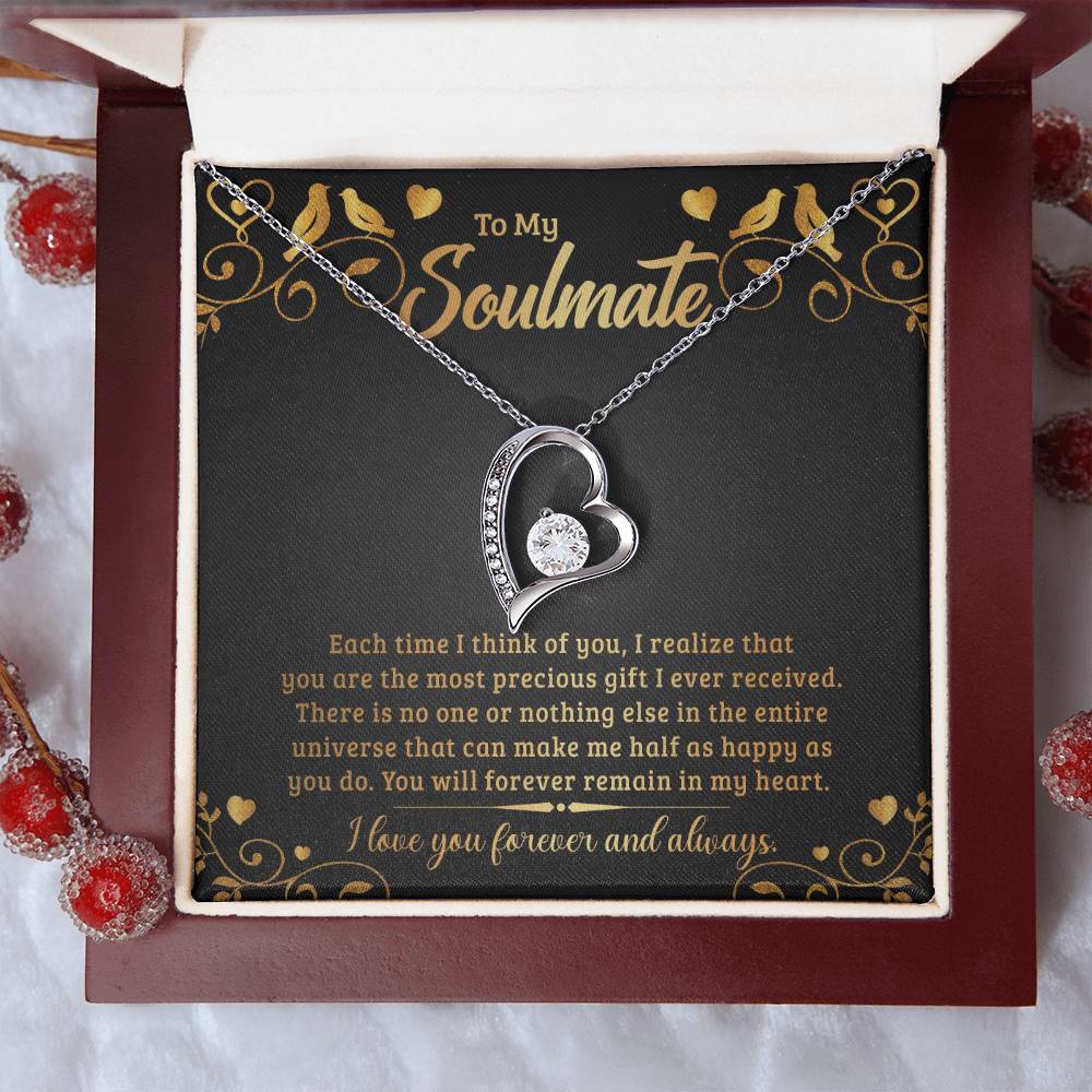 To My Soulmate Necklace Soulmate Gift Wife Gift Necklace Girlfriend Gift Necklace Wife Jewelry Forever Love Necklace