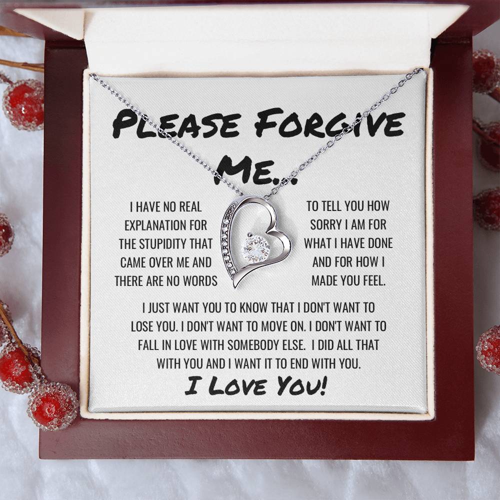Sorry Forgive Me Apology Necklace Forever Love Necklace