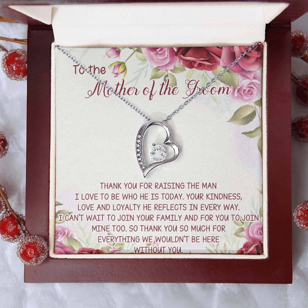Mother Of The Groom Necklace Mother Of The Groom Jewelry Box Mother In Law Wedding Gift Mother In Law Forever Love Necklace Wedding Gifts Forever Love Necklace