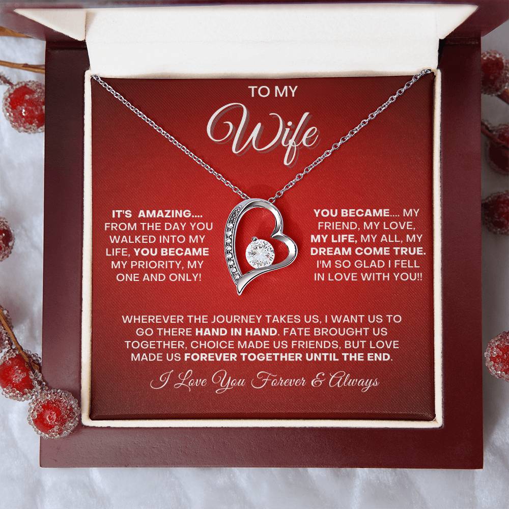 Wife Together Forever Hart Necklace Forever Love Necklace