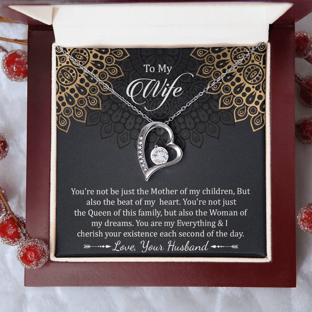 To My Wife - Mother Of My Children Forever Love Necklace