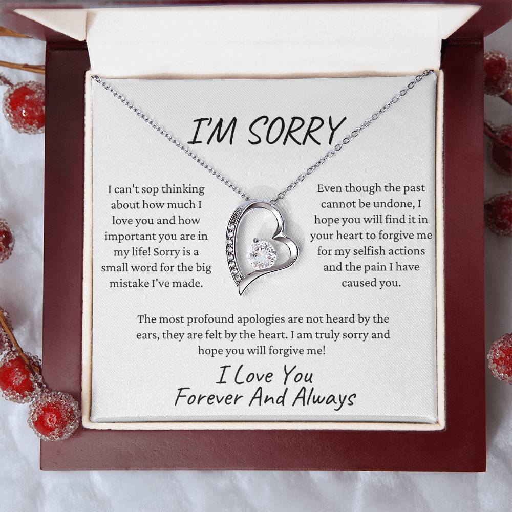 I'M Sorry Forever Love Necklace Forever Love Necklace