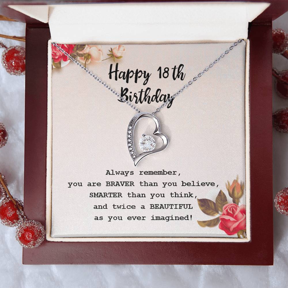 18Th Birthday Gifts For Girls 18Th Birthday Necklace 18Th Birthday Gift Girl. Gift For Sister Best Friend Daughter Niece Forever Love Necklace