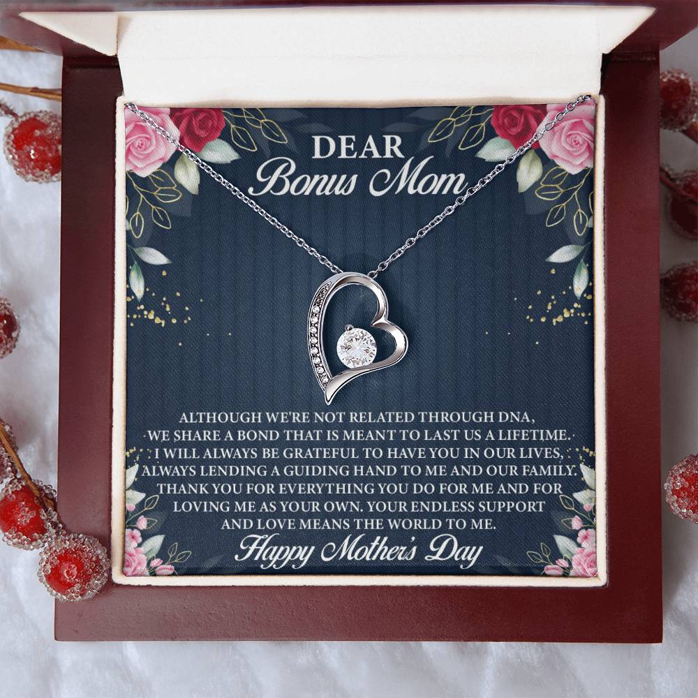 Dear Bonus Mom Forever Love Necklace