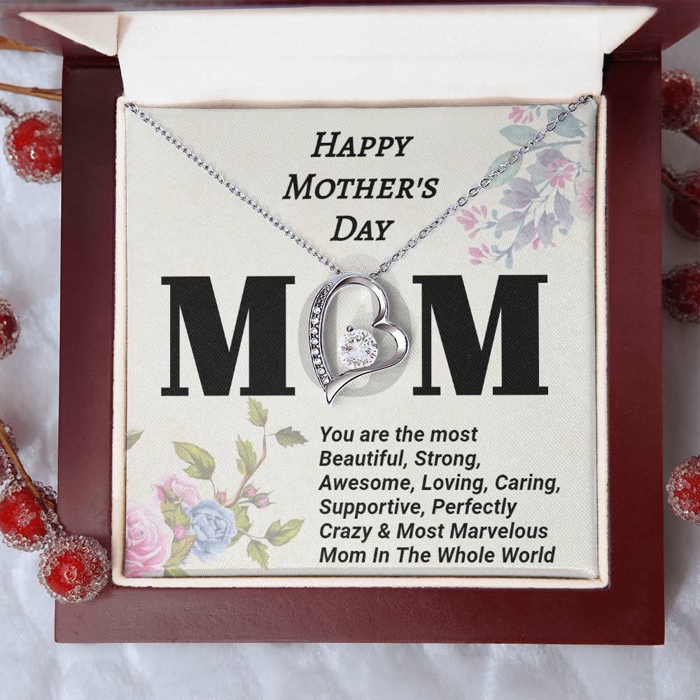 Happy Mother's Day Necklace For Mom Forever Love Necklace