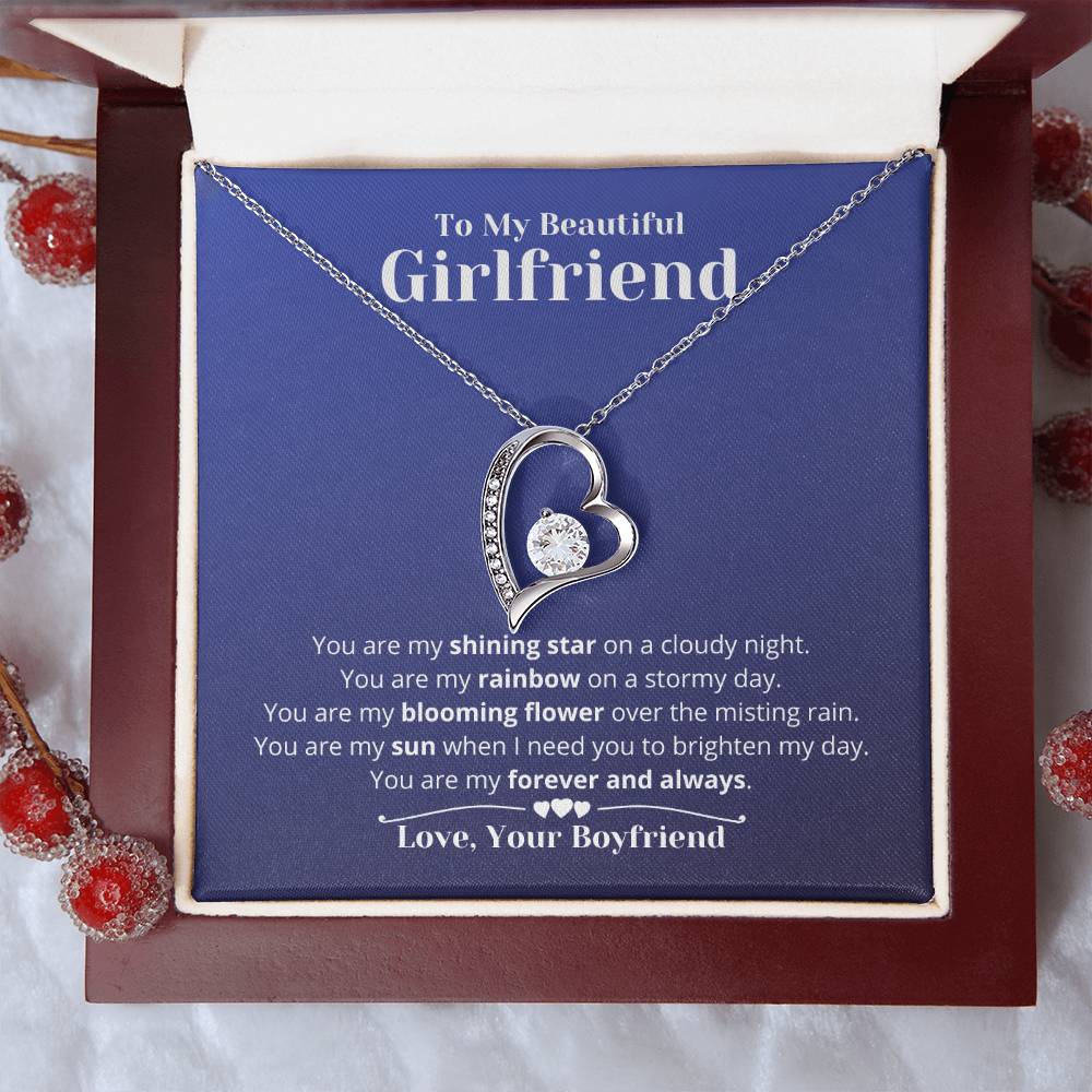 To My Girlfriend My Forever & Always Forever Love Necklace
