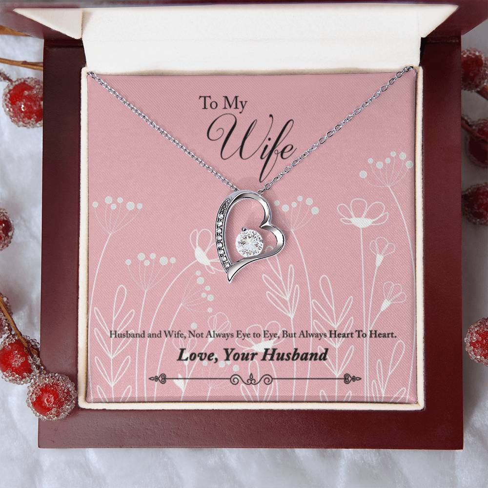 To My Wife But Always Heart To Heart Forever Love Necklace