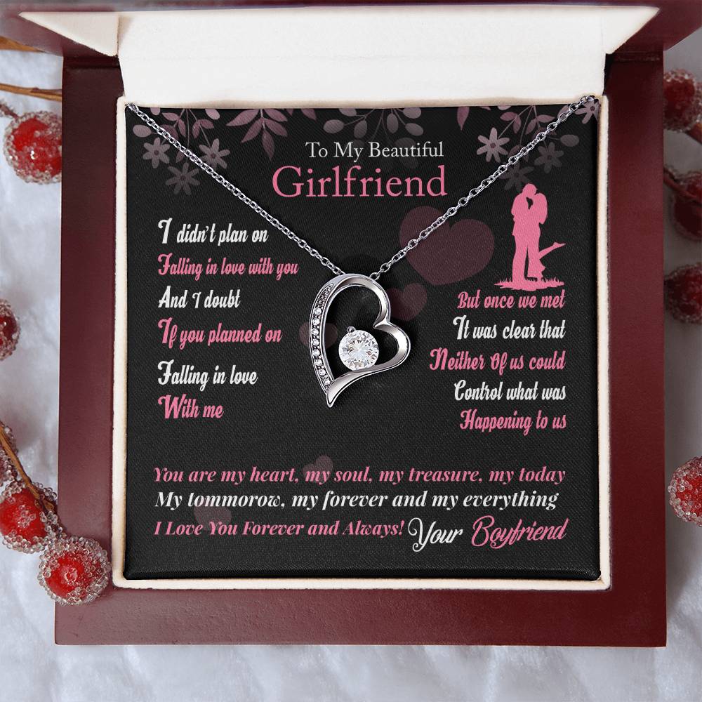 To My Beautiful Girlfriend - Forever Love Necklace Forever Love Necklace