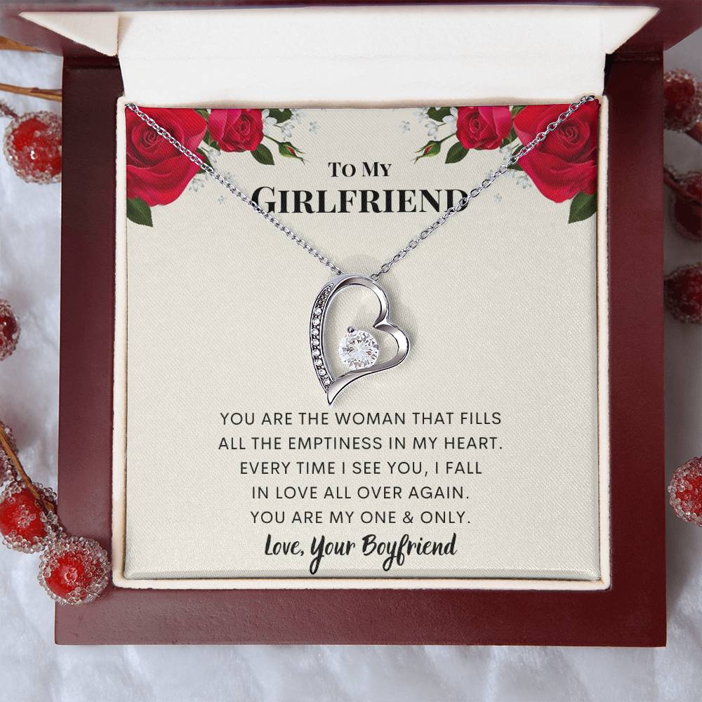 To My Girlfriend My One & Only Forever Love Necklace