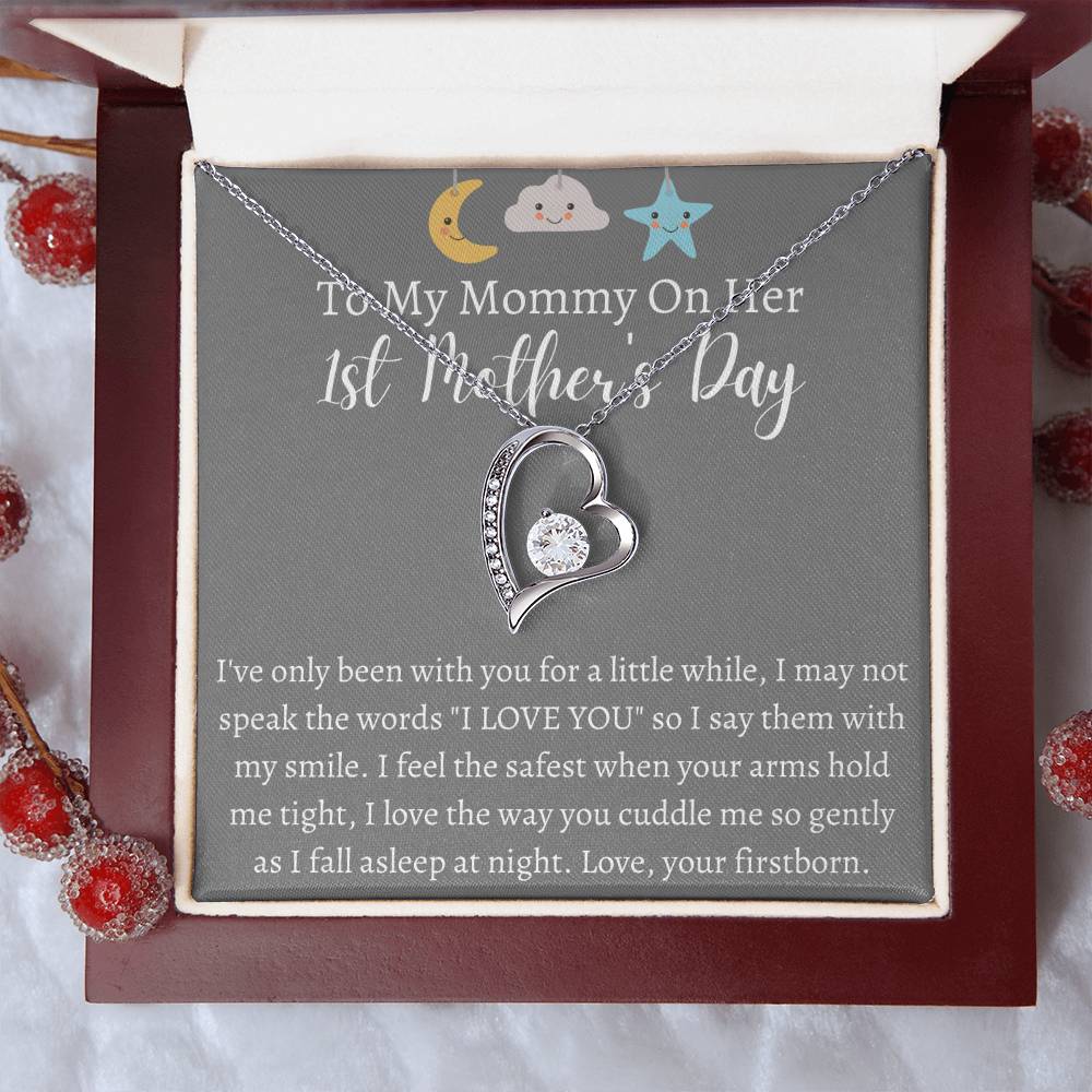 To My Mommy On Her 1st Mother's Day Forever Necklace 1 Forever Love Necklace