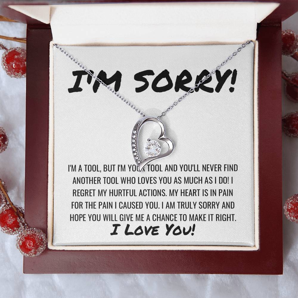 Sorry Apology Forever Love Necklace Forever Love Necklace